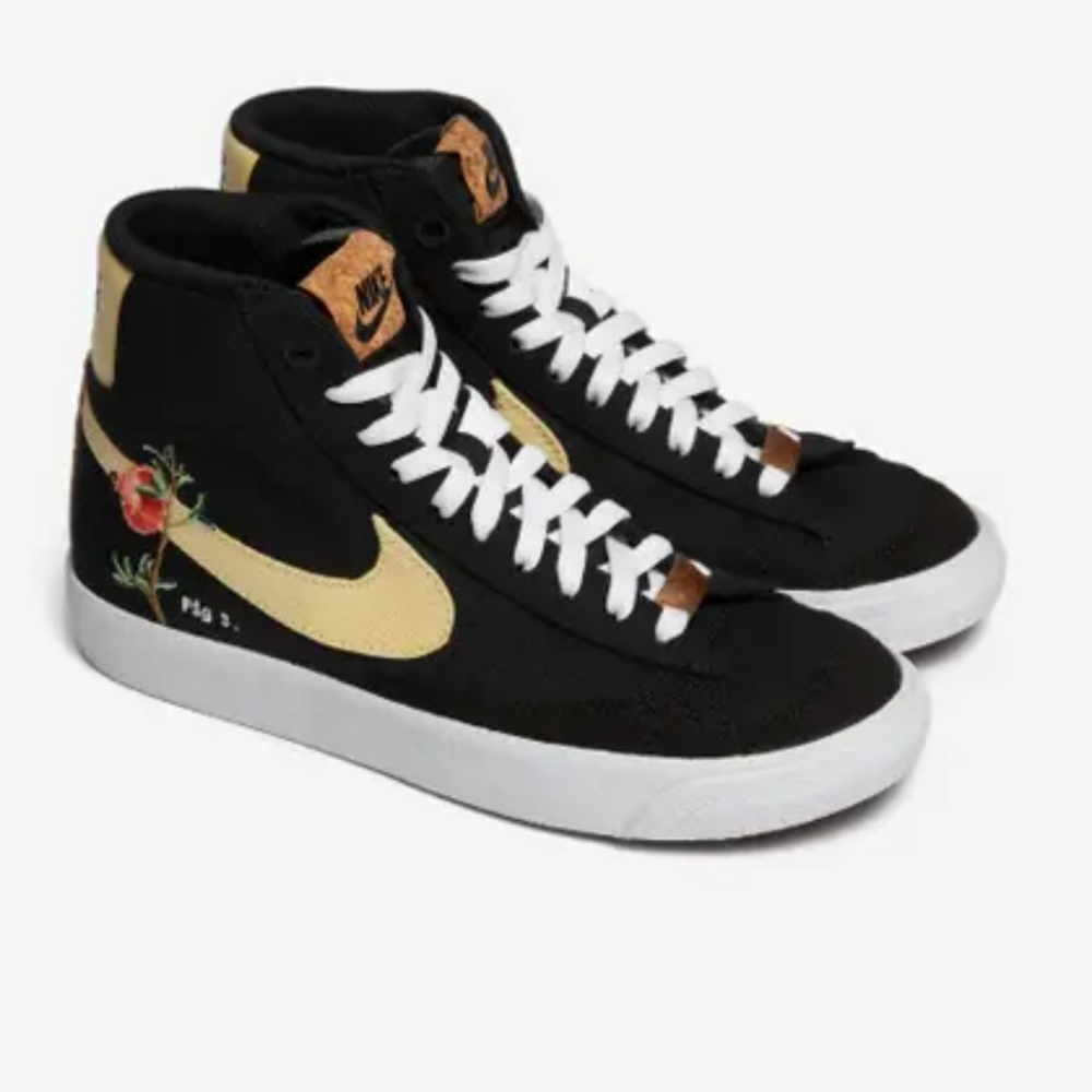 Nike Blazer Mid 77 Mens Size 9 Pomegranate Black Solar Flare Shoes Sneakers